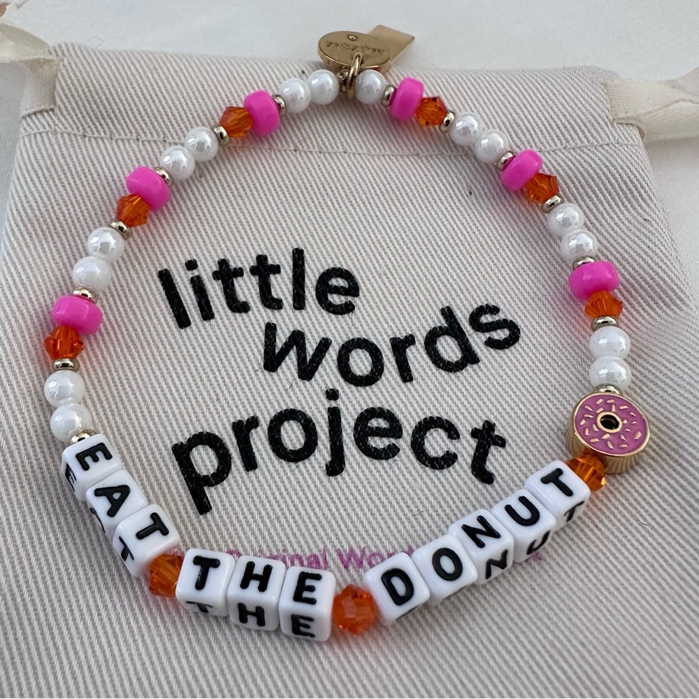 Little Words Project x Dunkin Eat The Donut Beaded Bracelet with Donut Charm